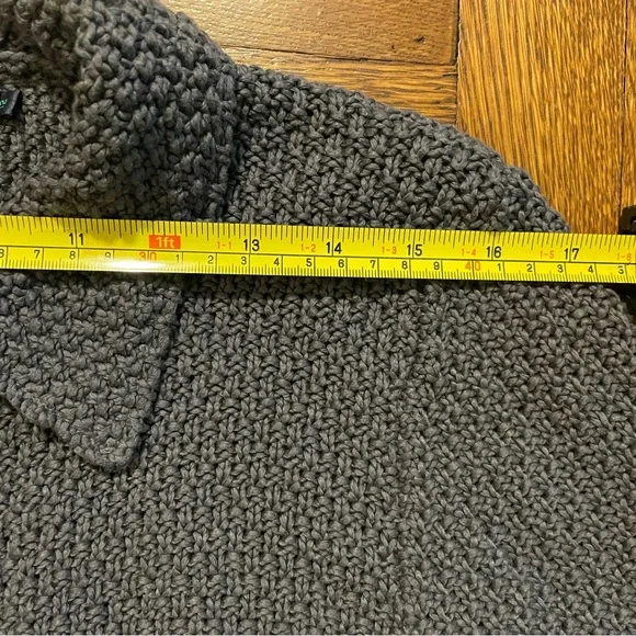Boden Long Gray Knit Sweater Cardigan Size 12 - Picture 10 of 16